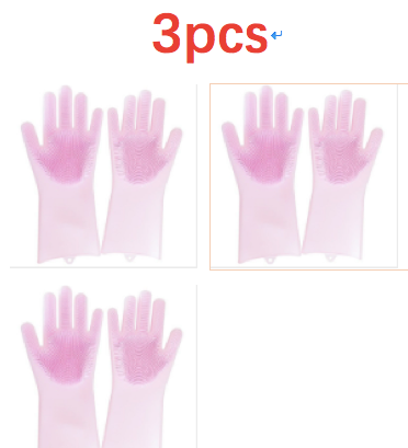 Silicone dishwashing gloves pet brush gloves