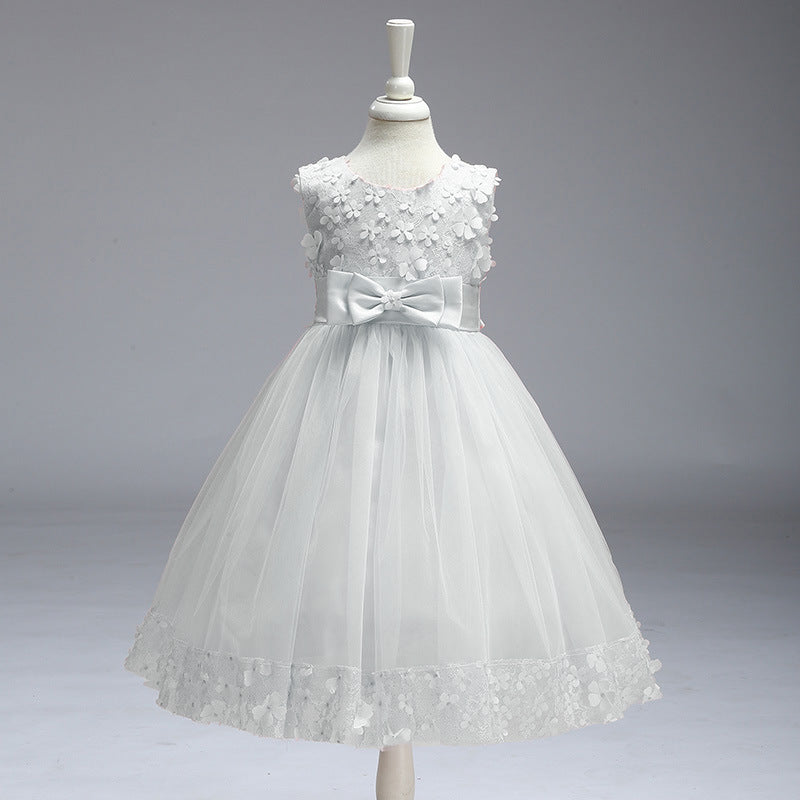 Summer Skirt Kids Girls Princess Tutu Flower Children Wedding Dress Wholesale Show Skirt