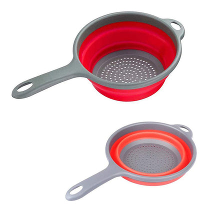 Foldable Silicone Colander Fruit Vegetable Washing Drain Basket Strainer Kitchen Collapsible Silicone Colander Baskets