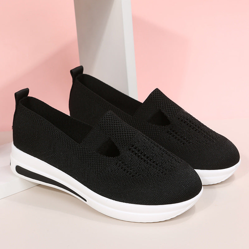 Flat Platform Wedge Casual Sneakers