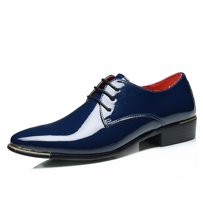 Pointed Toe Retro British Men's Business Casual Leather Shoes