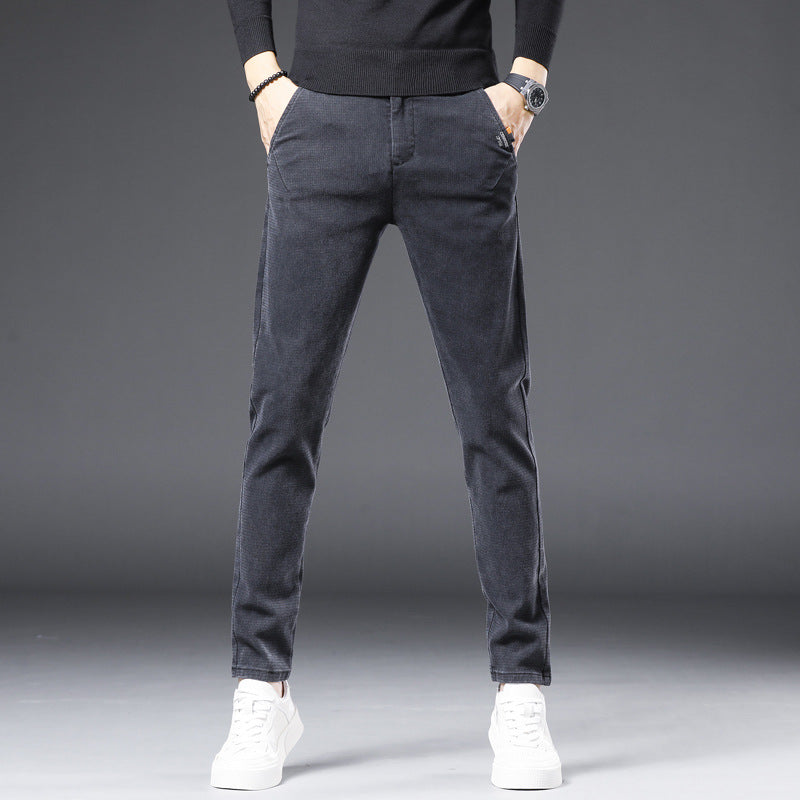 Trendy All-match Men's Pants Slim-fit Straight Pants Men - Glamour Gale