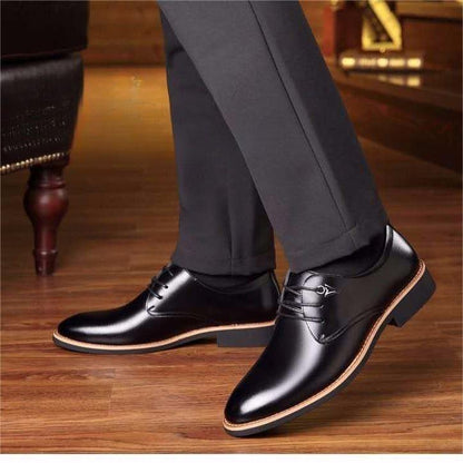 Men's Leather Shoes Inner Height Formal Business Lace-up