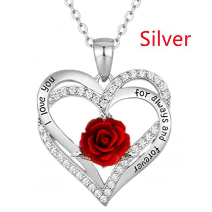 Women's Fashion Love Rose Necklace