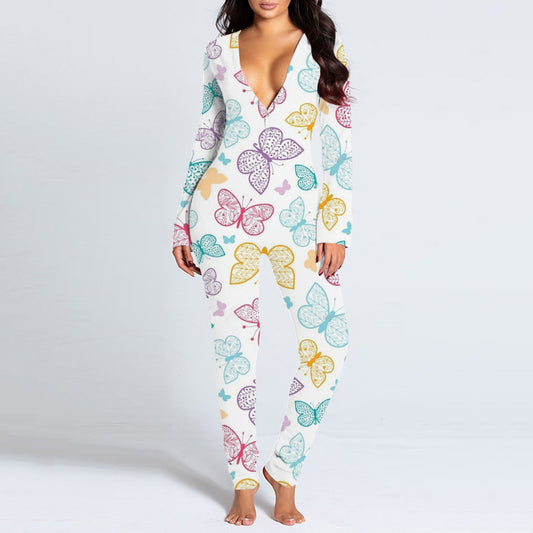 Women's Button Flip Adult Pajamas