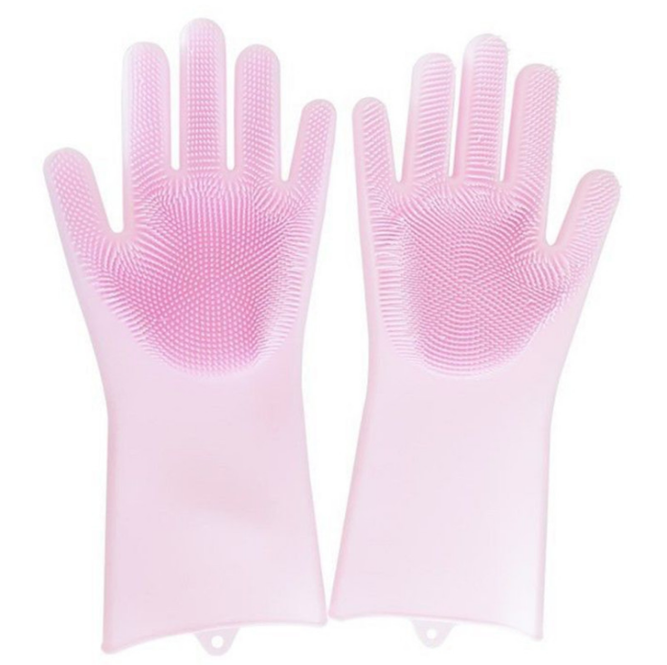 Silicone dishwashing gloves pet brush gloves