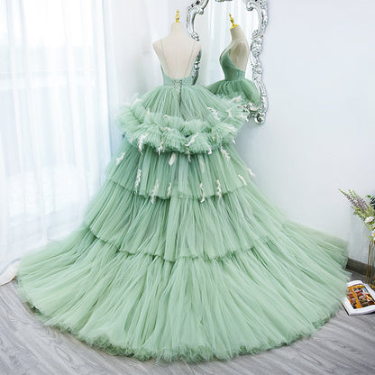 Women's Niche High End Green Evening Dress