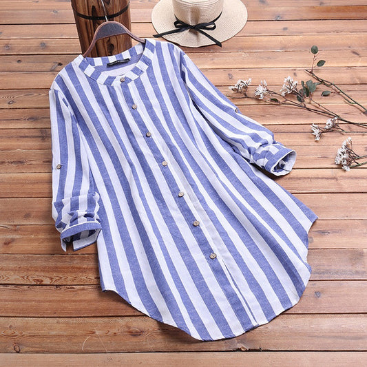 Girls Fashion Cotton Linen Shirt