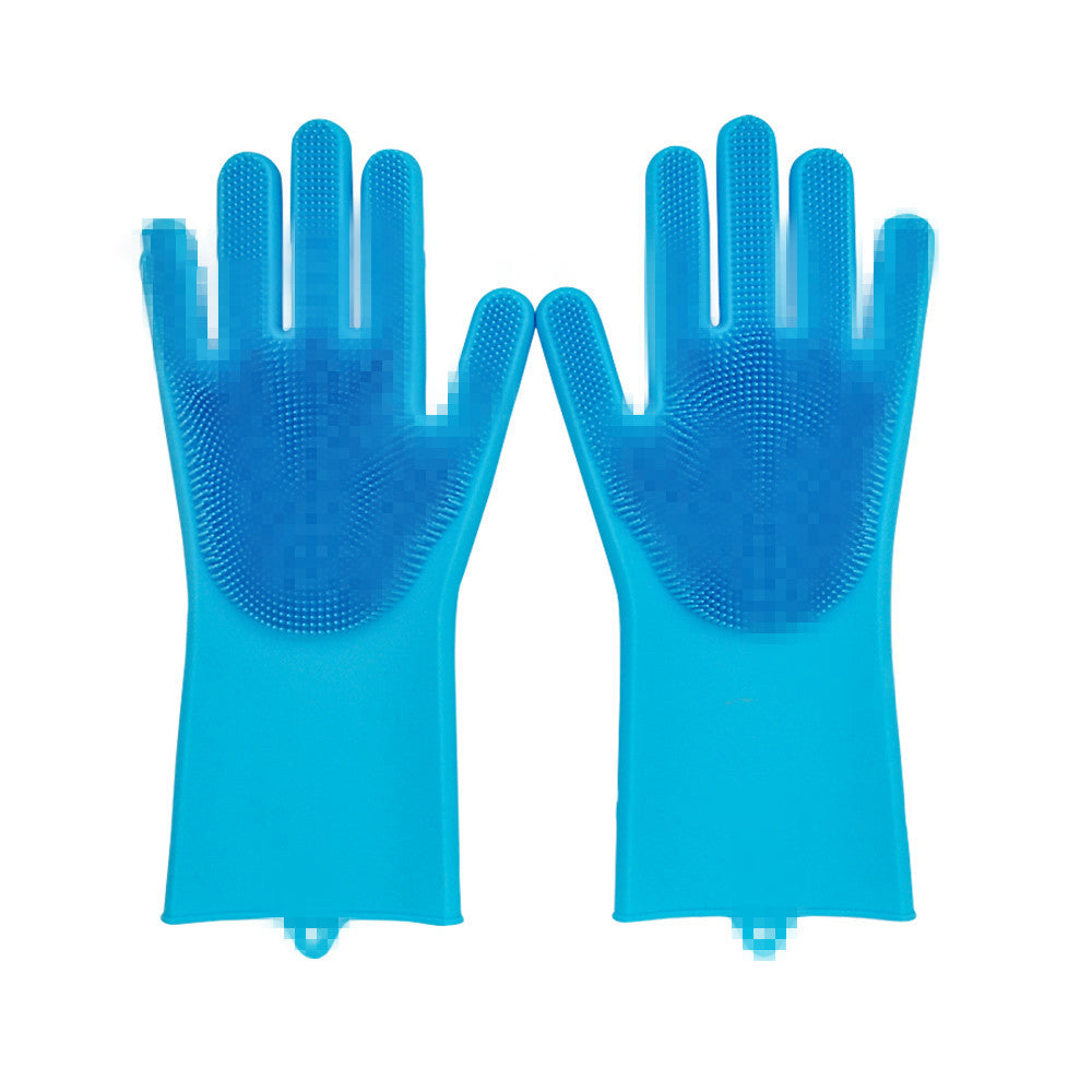 Silicone dishwashing gloves pet brush gloves