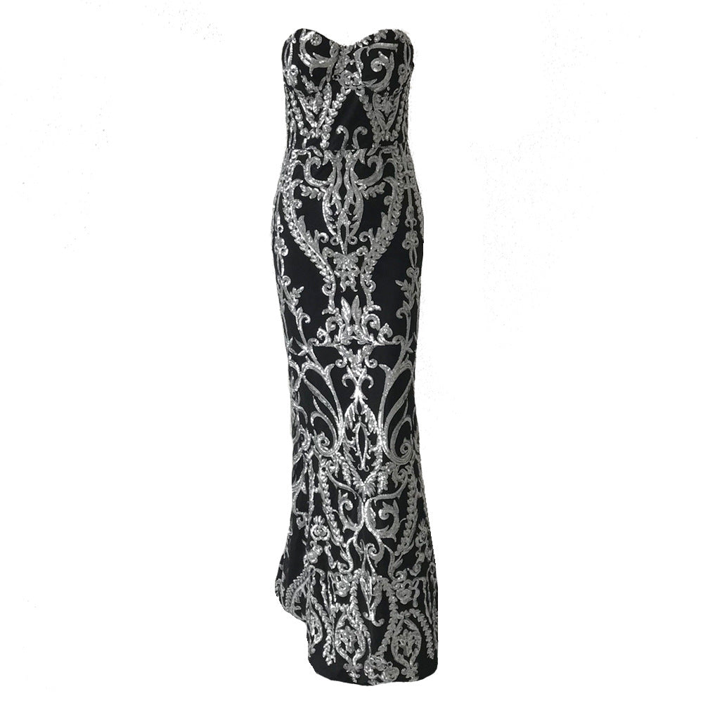 An elegant evening fishtail dress for women - Glamour Gale