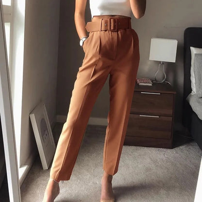 Women's Elegant Graceful Slim-fitting Ankle-tied Casual Pants