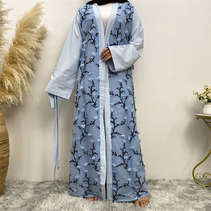 New Women's Robe Cardigan With 3D Three-dimensional Embroidery - Glamour Gale