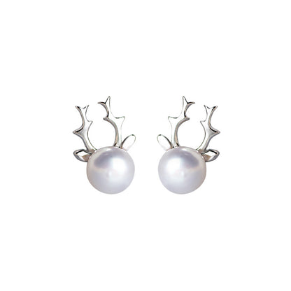 S925 Silver  Pearl Earrings Jewelry