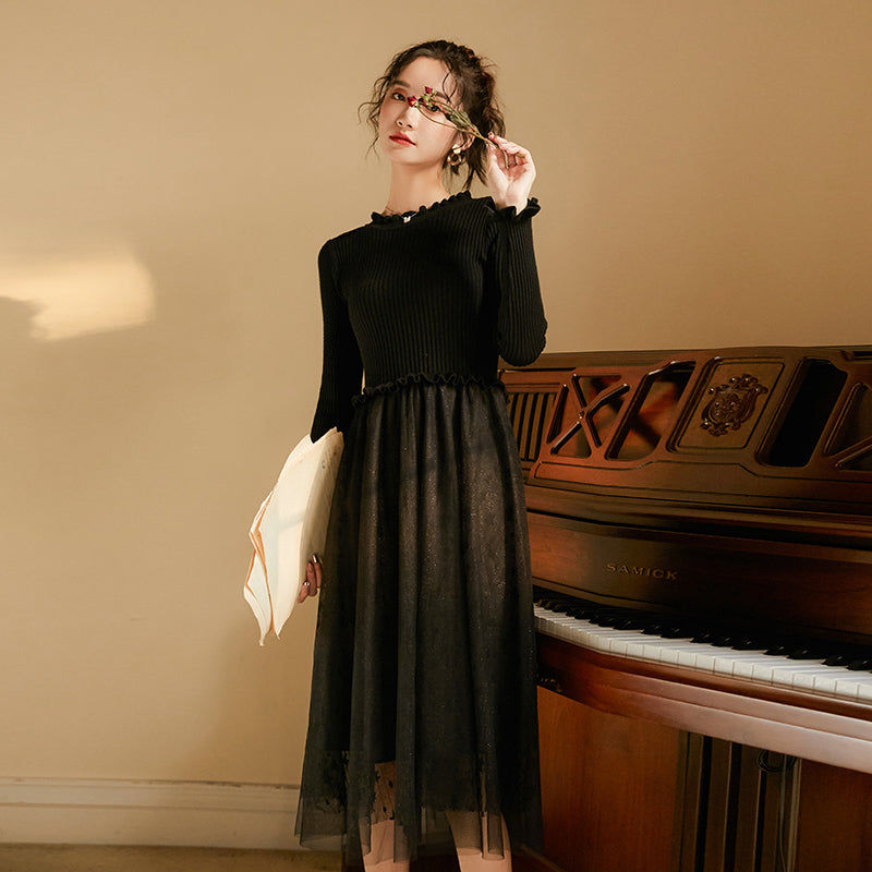 Women's long sleeve sweater dress