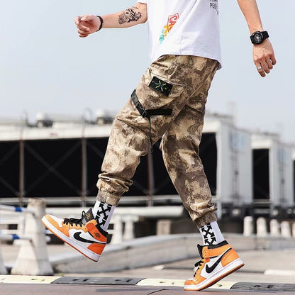 Men's Camouflage Cargo Pants Loose Harem Pants