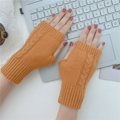 Woolen Knitting Gloves Short For Men And Women