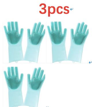 Silicone dishwashing gloves pet brush gloves