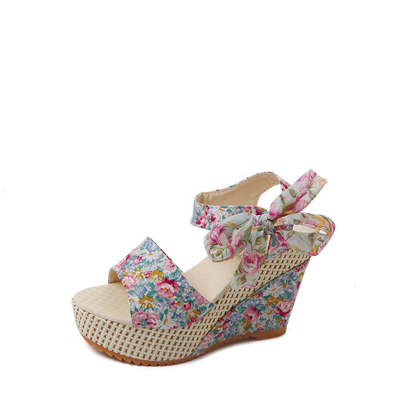 Bohemian Platform Heel Wedge Heel Women's Sandals