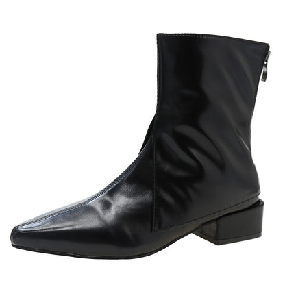 Women's Fashion Temperament Chunky Heel Boots