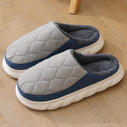 Men's Anti-skid Down Cotton Slippers For Indoor Warmth