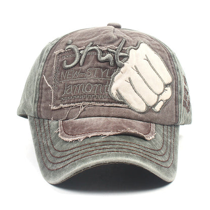 New Washed Retro Fist Baseball Cap Men And Women