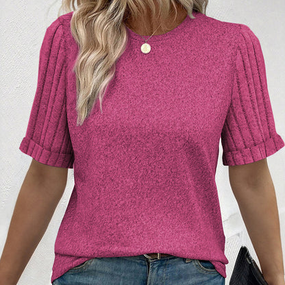 Casual Simple Thread Stitching T-shirt