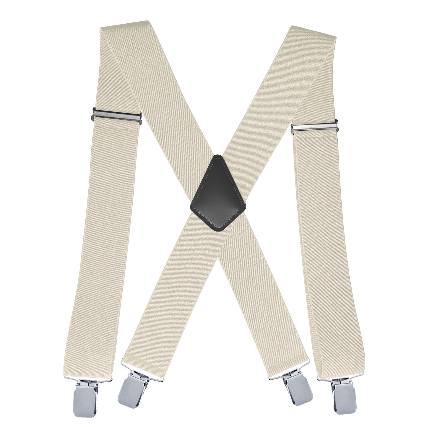 4-clip Widened Elastic Suspenders X-type Suit Pants Strap Clip