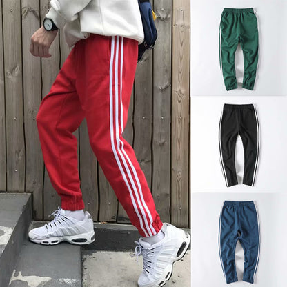 Handsome Men's Pants Casual Korean Style Three-stroke Fashion Harlan