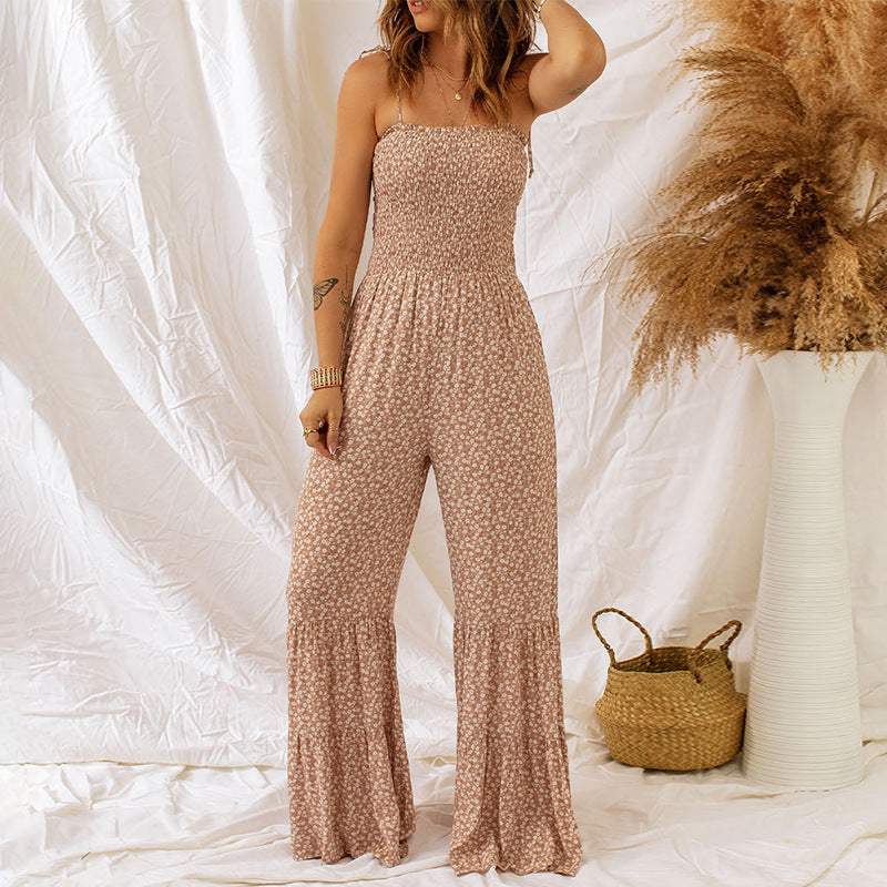 Spaghetti Strap High Waist Jumpsuit For Women