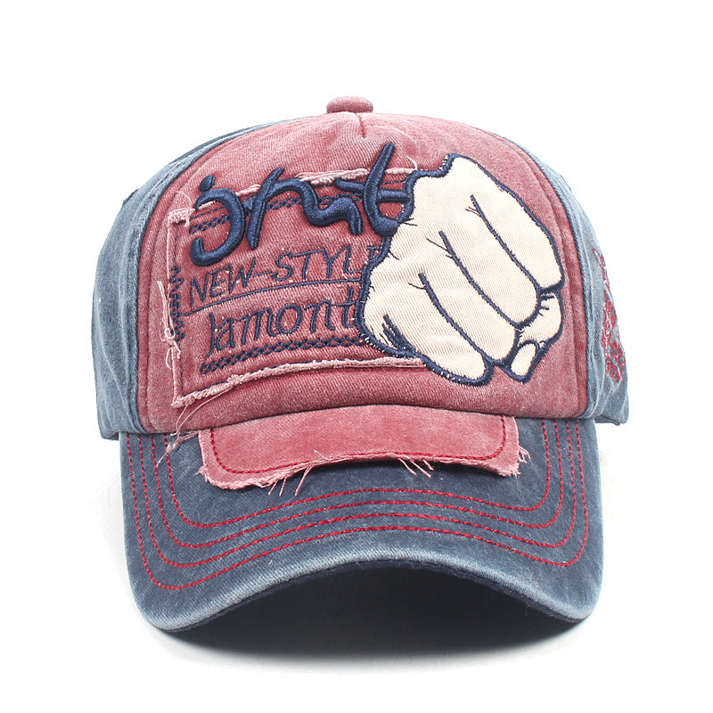 New Washed Retro Fist Baseball Cap Men And Women