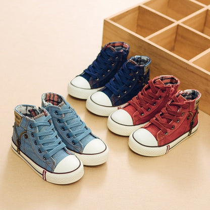 2021 Autumn Expert Skill Children Casual Shoes Boys Girls Sport Shoes Breathable Denim Sneakers Kids Canvas Shoes Baby Boots