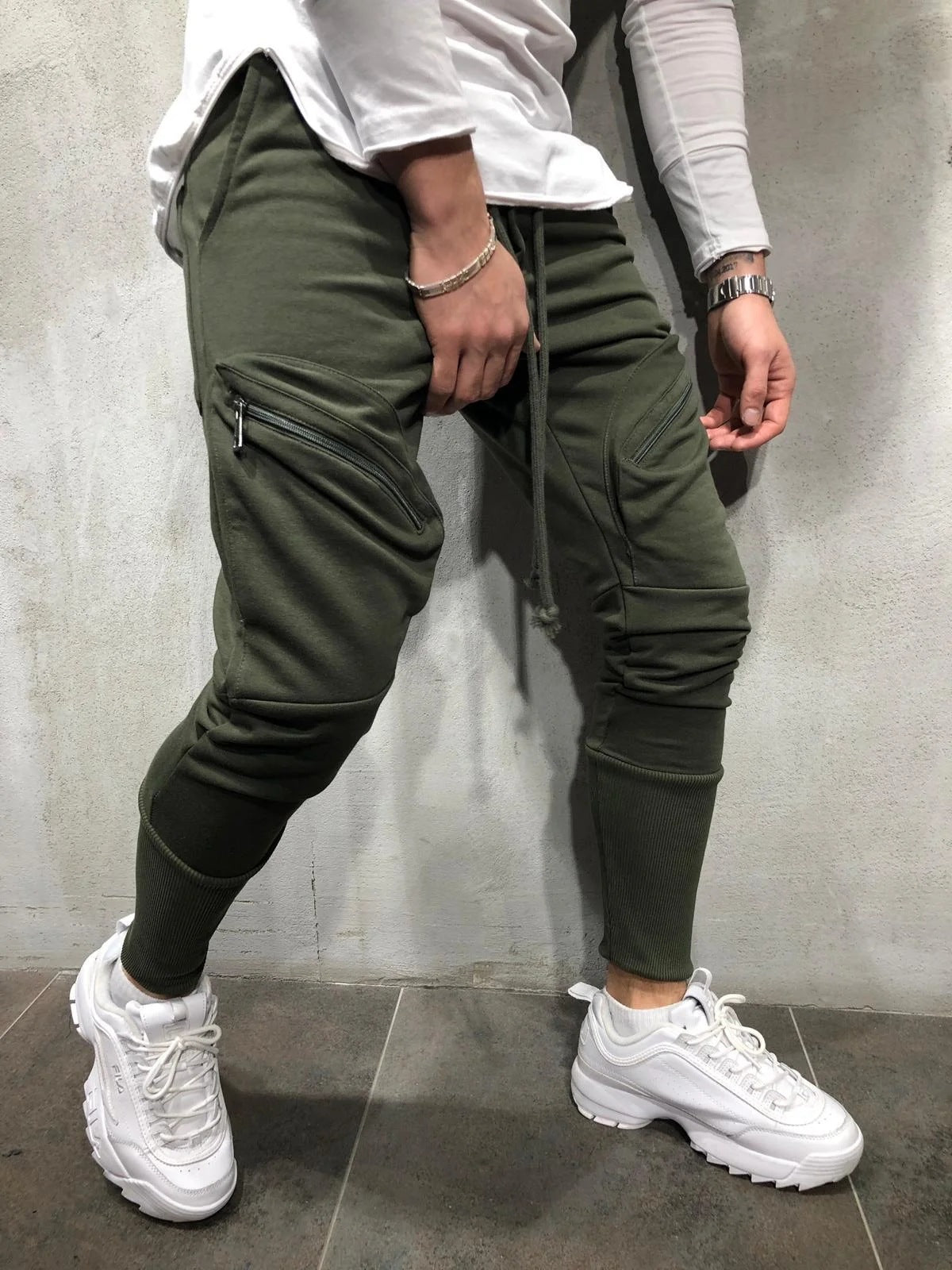 Men Sports Zipper Casual Pants - Glamour Gale