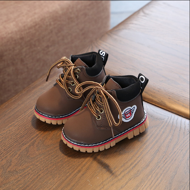 Baby cotton shoes 2021 autumn and winter new female treasure 1-3 years old 2 warm plus velvet children Martin boots boys winter shoes tide