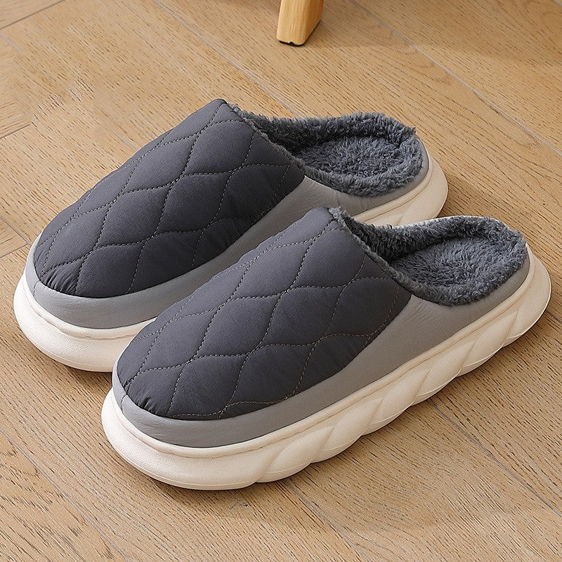 Men's Anti-skid Down Cotton Slippers For Indoor Warmth