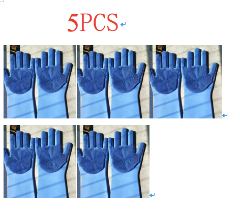 Silicone dishwashing gloves pet brush gloves