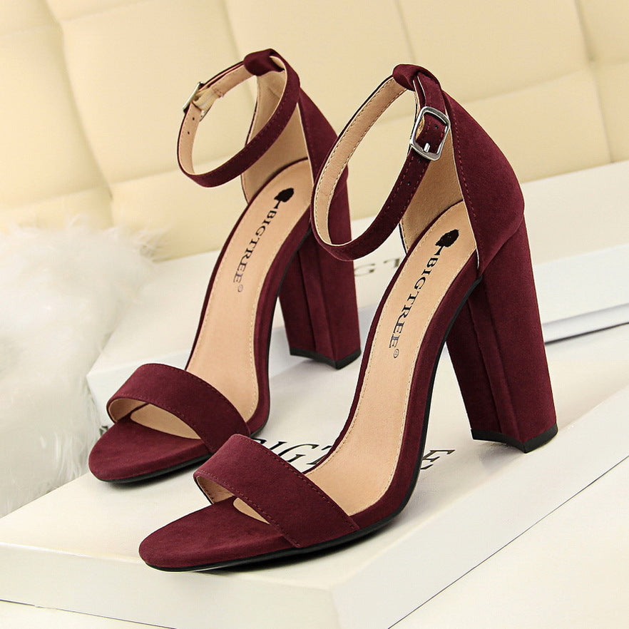 Thick heel high heel sexy nightclub sandals