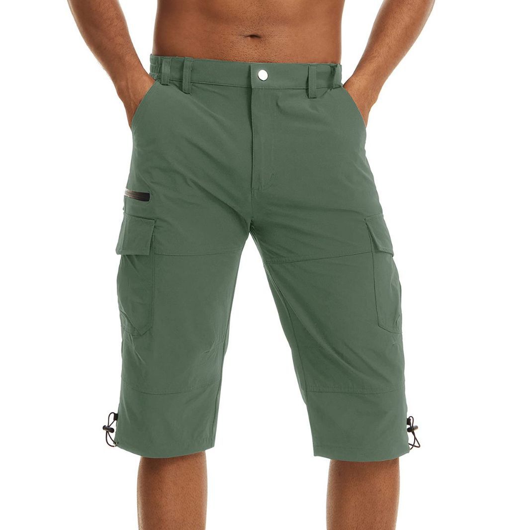 Summer Cropped Trousers For Men Thin Loose Casual Straight Pants Outdoor Sports - Glamour Gale