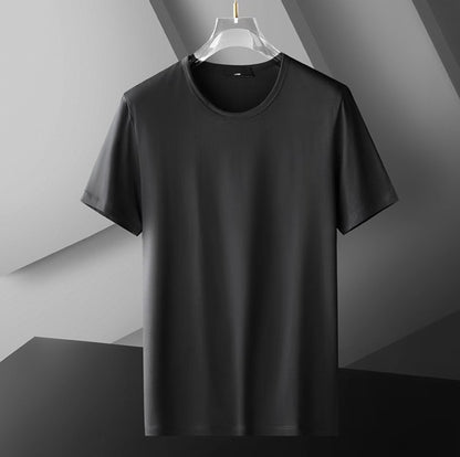 Men's Short-sleeved Solid Color Summer Thin Quick-drying Stretch Modal Cotton Ice-feeling Top