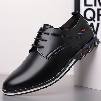 Lightweight Casual Leather Shoes With Lace Up For All Seasons