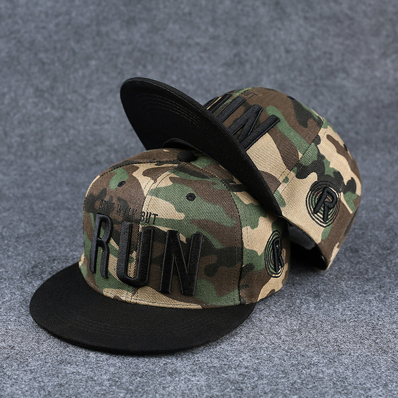 Flat brim cap