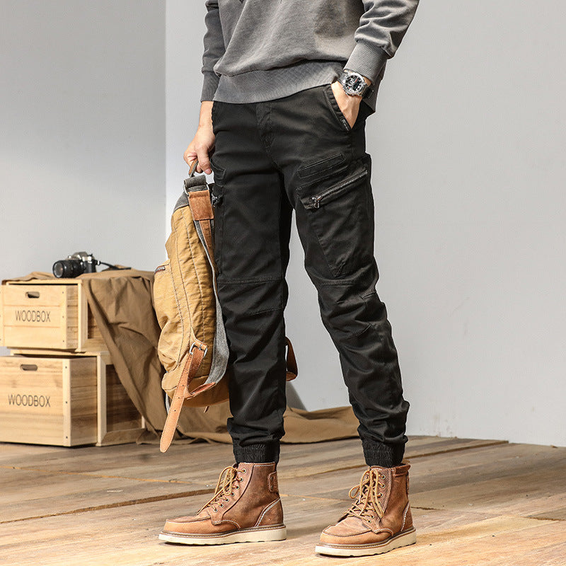 Overalls Men's Autumn New High Street All-match Japanese Ankle-tied Loose Trousers - Glamour Gale