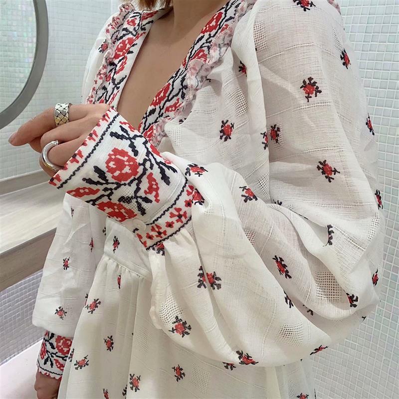 Printed floral dress