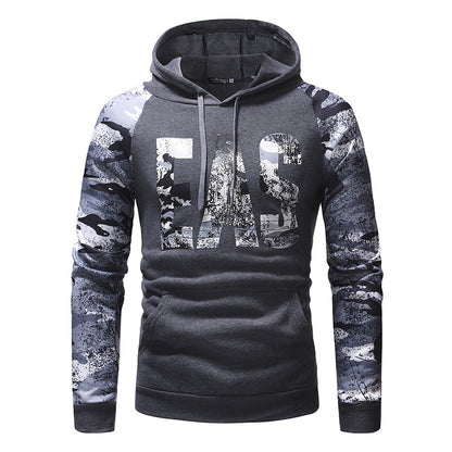 Mens Long Sleeve Camouflage Print Sweatshirt