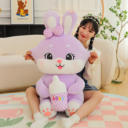 Milk Bottle Rabbit Plush Toy Children's Birthday Gifts