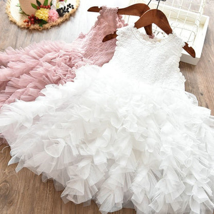 Western Style Butterfly Embroidery Sleeveless Princess Dress