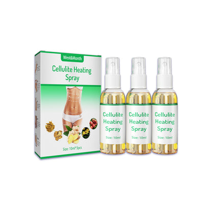 WEST & MONTH - Cellulite Heating Spray, Body Firming Spray Gentle Moisturizing 10ml x 3pc