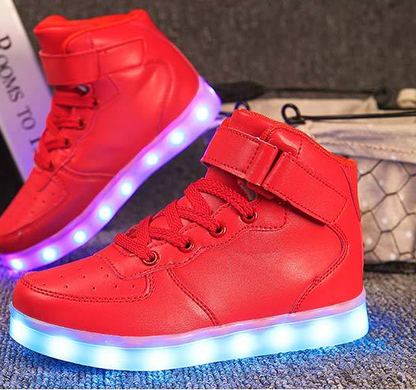 High-top radiant shoes