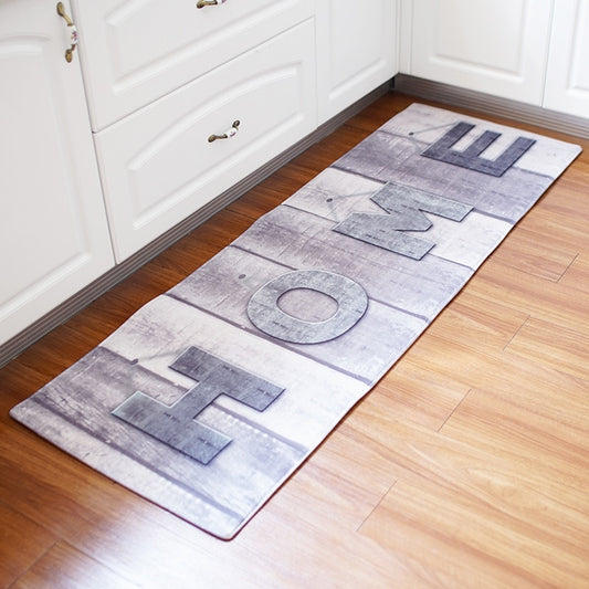 Printed long floor mat bathroom kitchen rug