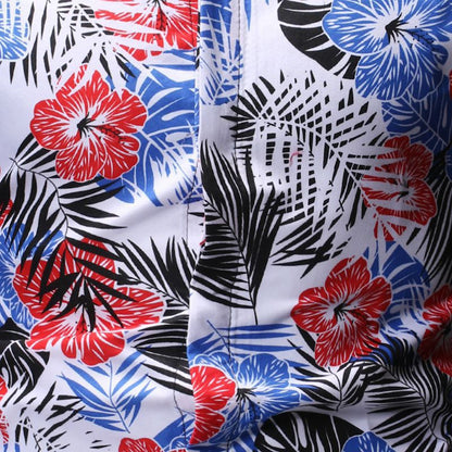 Men's Summer Beach Short-sleeved Floral Shirt