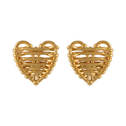 2023 New French Weaving Texture Sense Of Love Earrings Premium Sense Of Earrings Female Niche Premium Sense Of Earrings Wholesale